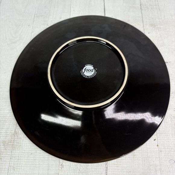 Food Network ANGELICA Light Blue Bronze Metallic Stoneware Dinner Plates Set 4 - Picture 7 of 16